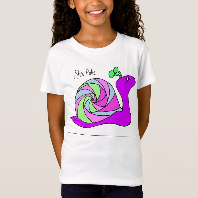 Camisa do caracol para meninas (Frente)