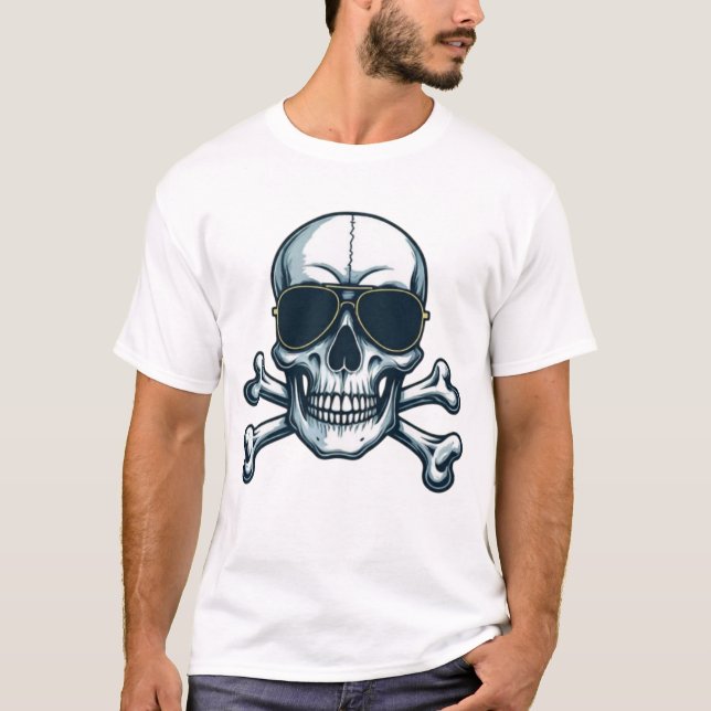 Camisa do Caveira Rockstar - Negrito e Badass" (Frente)