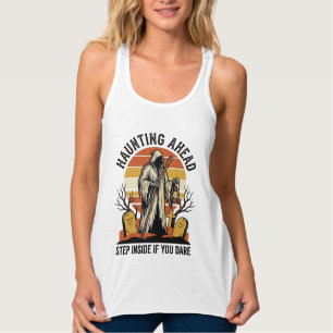 Camisa do Cemitério Assustador com Ceifador do Pôr