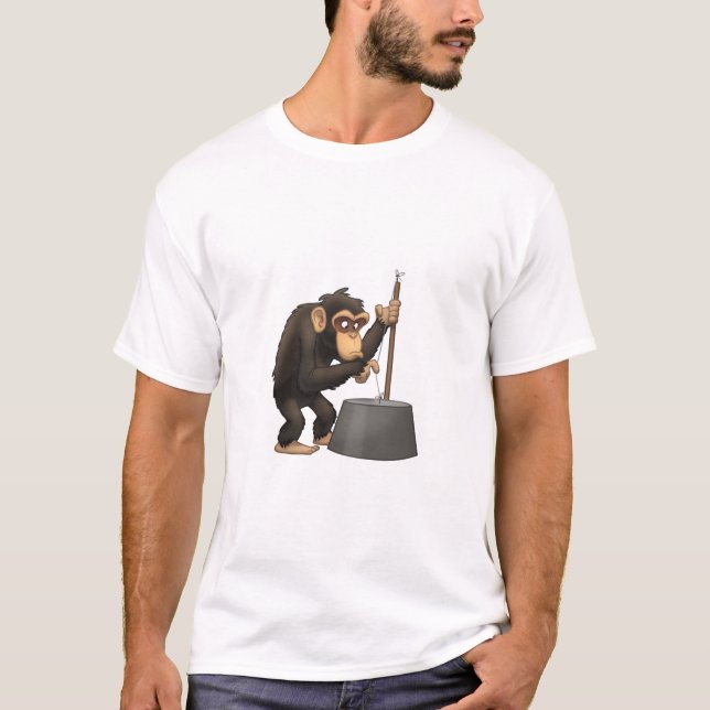 Camisa do chimpanzé do Washtub-Baixo-Playin' (Frente)