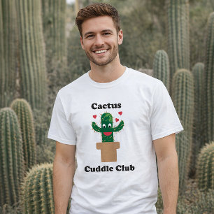 Camisa do Clube de Abraços de Cactus Fofa com Cora