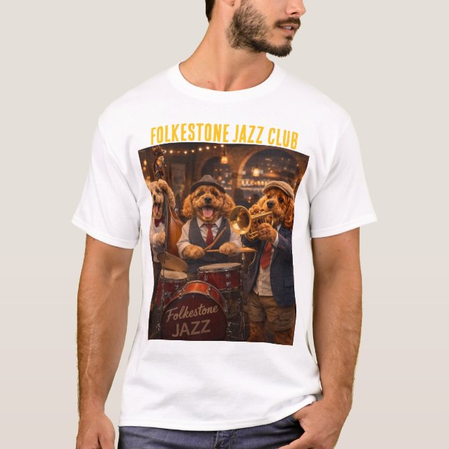 Camisa do Clube de Jazz Cockapoo Folkestone Presen (Frente)