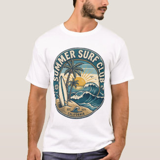 CAMISA DO CLUBE DE SURFE DE VERÃO PARA VERÃO OC (U
