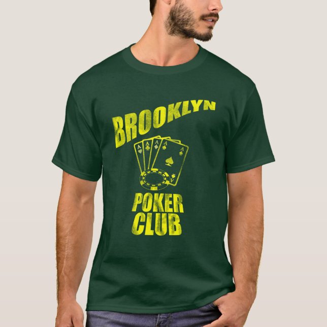 Camisa do clube T do póquer de Brooklyn (Frente)