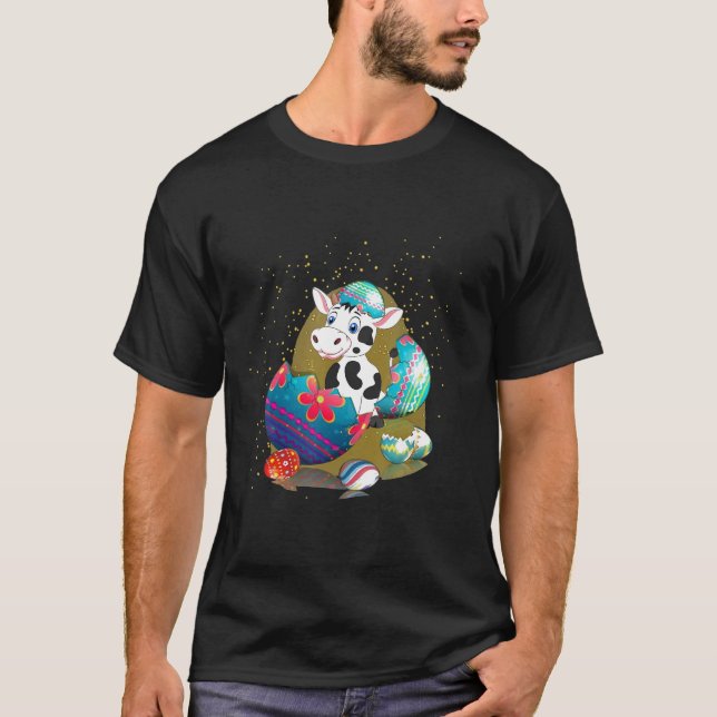 Camisa do Coelho da Páscoa Feliz Ovos de Páscoa de (Frente)