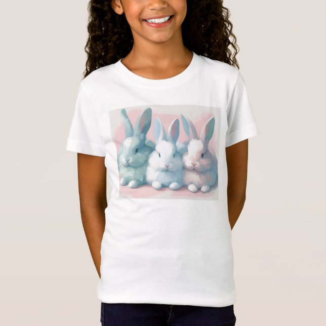 Camisa do Coelho de Páscoa Pastel (Frente)
