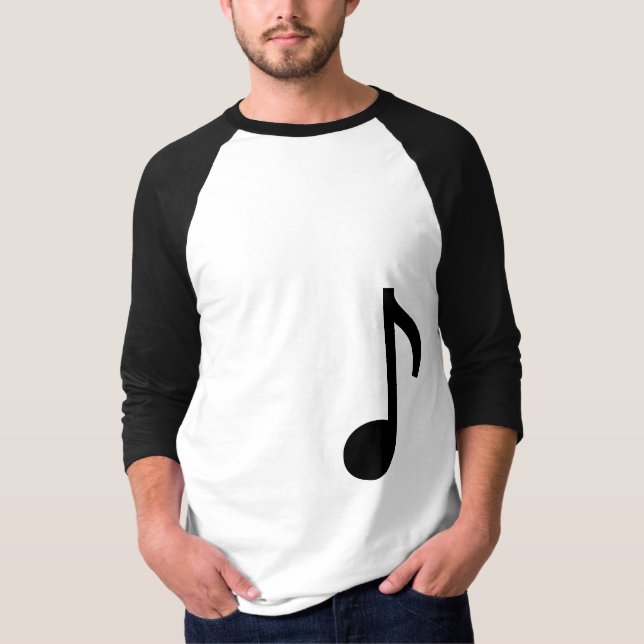 Camisa do comprimento da nota 3/4 da música (Frente)
