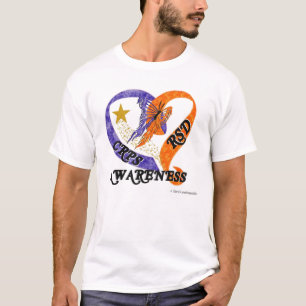 Camisa do coração da fita da borboleta de CRPS/R