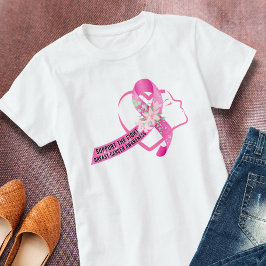 Camisa do Coração de Sensibilização do Cancer da M