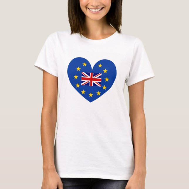 Camisa do coração do brexit do referendo da (Frente)