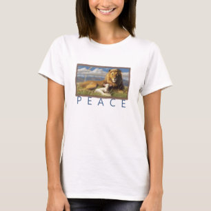 camisa do cordeiro e do leão t da paz das mulhere