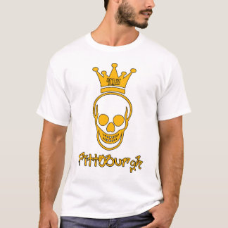 Camisa do crânio de Pittsburgh 412 - preto e ouro