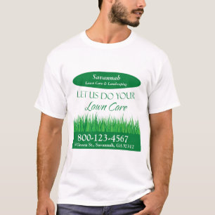 Camisa do cuidado do gramado