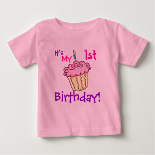 Camisa do cupcake do aniversário