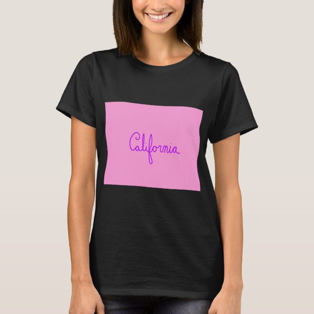 Camisa do Cursive de Califórnia (Frente)