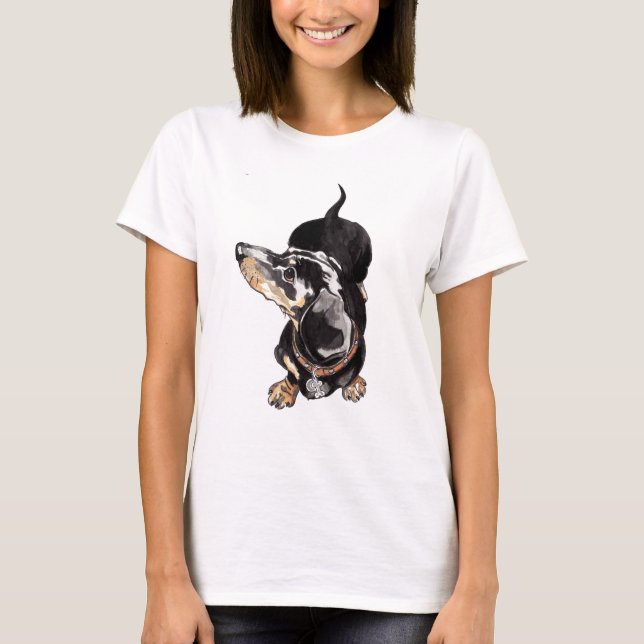 camisa do dachshund t (Frente)