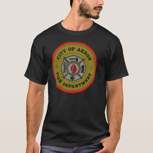 Camisa do departamento dos bombeiros de Akron Ohio (Frente)