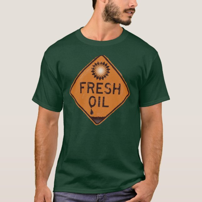 Camisa do derramar de óleo de BP - óleo fresco (Frente)