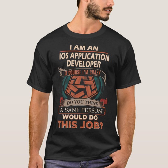 Camisa Do Desenvolvedor De Aplicativos Ios - Sane  (Frente)