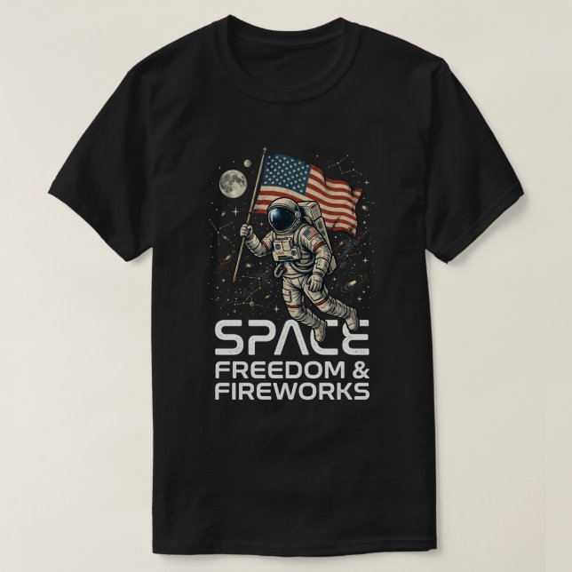 Camisa do dia 4 de julho: Gráfico de Liberdade Esp (Frente do Design)