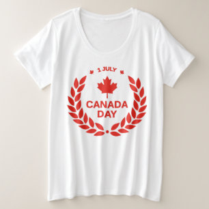 Camisa do dia canadense com mais tamanho