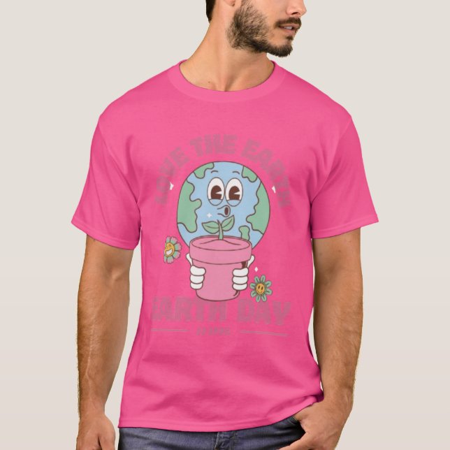Camisa do Dia da Terra Gira - Ame a Terra 22 E de  (Frente)
