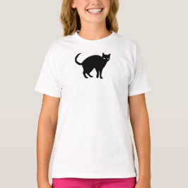 Camisa do Dia das Bruxas de Gato Negro Bonito