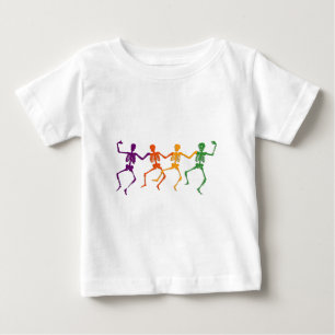 Camisa do Dia das Bruxas dos esqueletos da dança