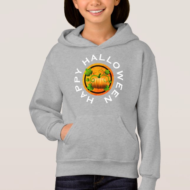 Camisa do Dia das Bruxas Laranja Pumpkin (Frente)