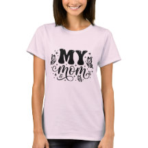 Camisa do Dia das Mães Estética Borboleta Minha Mã