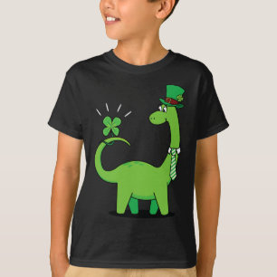 Camisa do Dia de São Patrício de Dinossauro para C