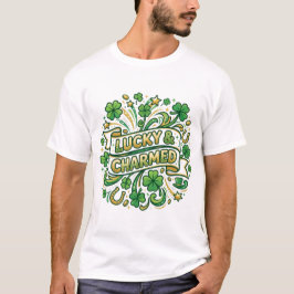 Camisa do Dia de São Patrício Sortuda & Encantada