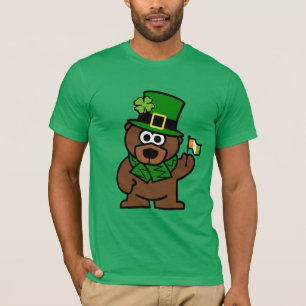 Camisa do Dia de São Patrício   Urso marrom com ba