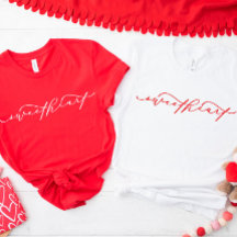Camisa do dia do Namorados da Sweetheart Vermelho-
