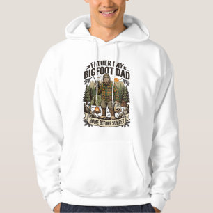 Camisa do Dia do Pai Bigfoot Papai Floresta Retro