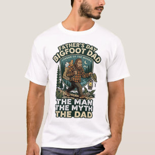 Camisa do Dia dos Pais Bigfoot Pai Forte Silencios