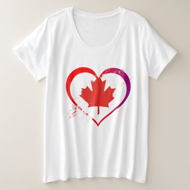 Camisa do dia mais do tamanho do Canadá (Frente do Design)