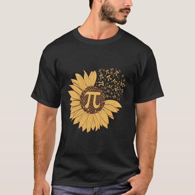 Camisa Do Dia Pi - Símbolo Do Número De Girassol 3 (Frente)