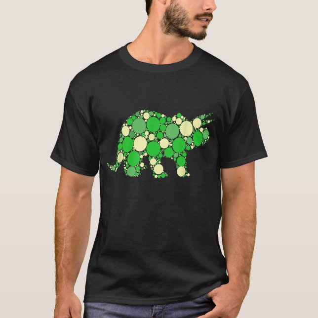 Camisa do Dinossauro da Bolinhas Verde T Rex Inter (Frente)