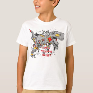 Camisa do dinossauro do tiranossauro do Cyborg do