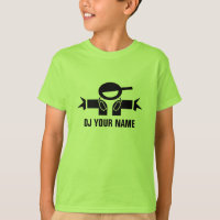 Camisa do DJ t do verde limão de Personalizable