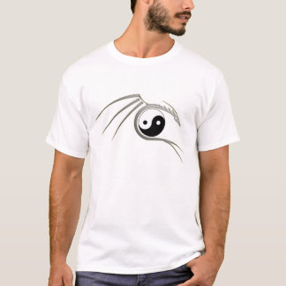 Camisa do dragão de Yin-Yang - branco
