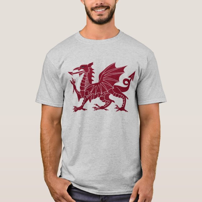 Camisa do dragão Y Ddraig Goch de Galês (Frente)