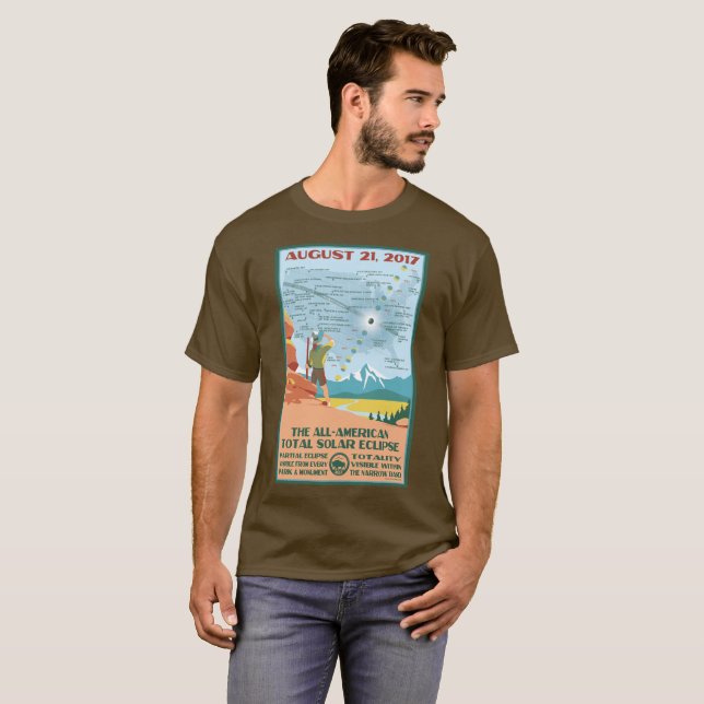 Camisa do eclipse de parque nacional (Frente Completa)