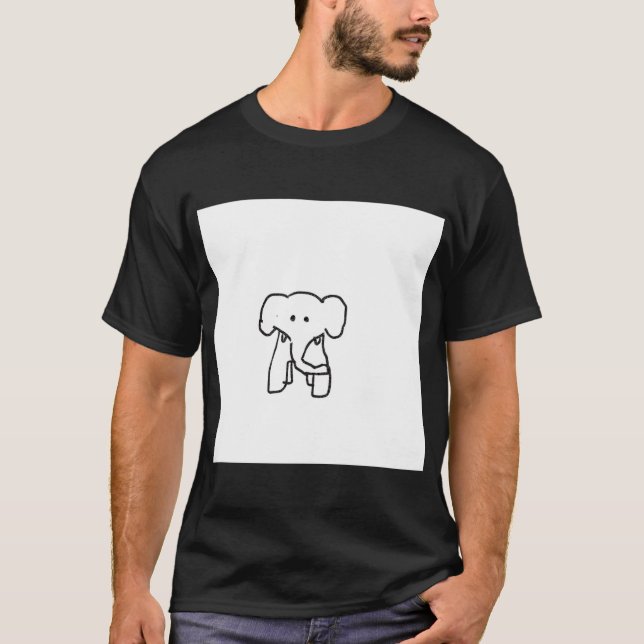 camisa do elefante dos homens (Frente)