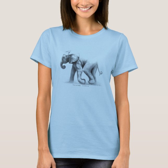 Camisa do elefante T do bebê (Frente)