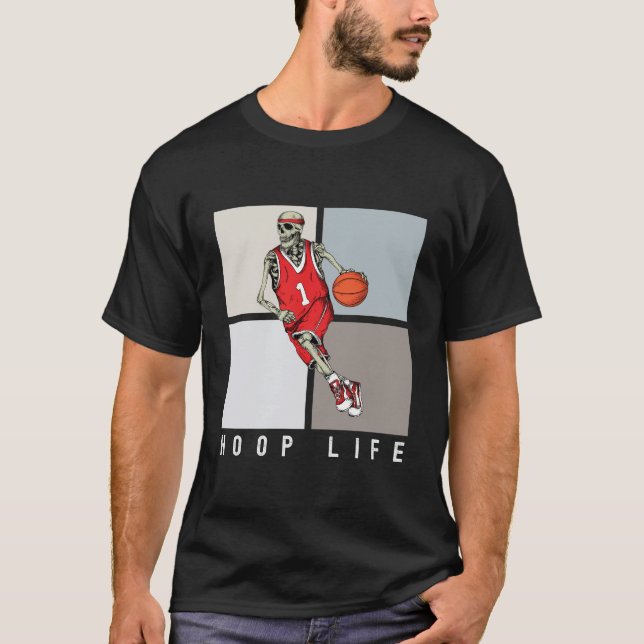 Camisa do esqueleto | Design de basquete de Hallow (Frente)