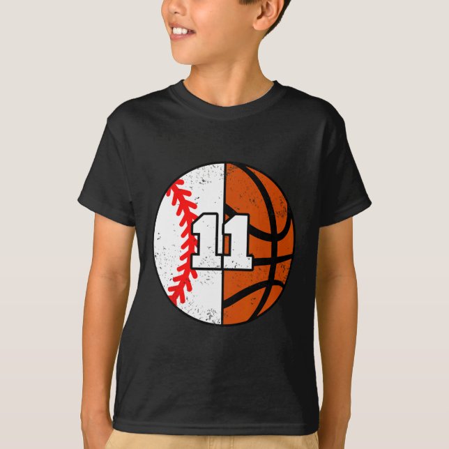 Camisa do Esqueleto Número 11 Engraçado Aniversári (Frente)