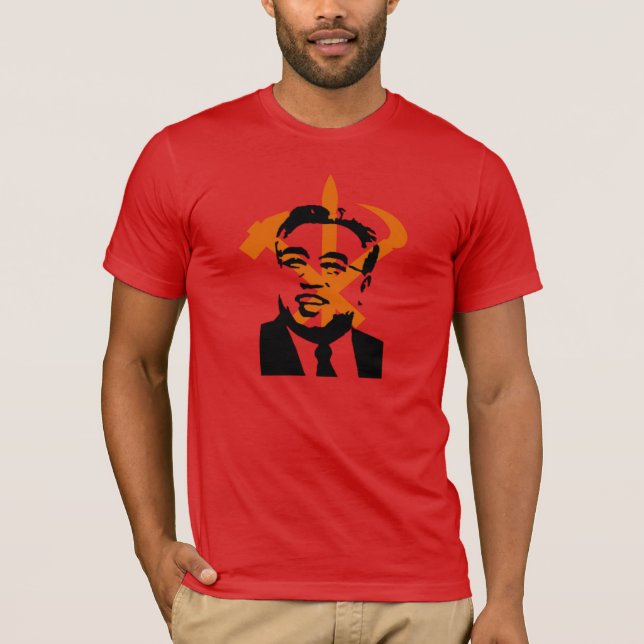 Camisa do estêncil de Kim Il-sung (Frente)