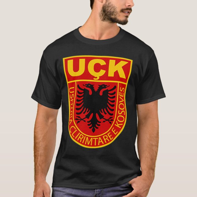 camisa do exército do kosovo albanês uck uqk patri (Frente)